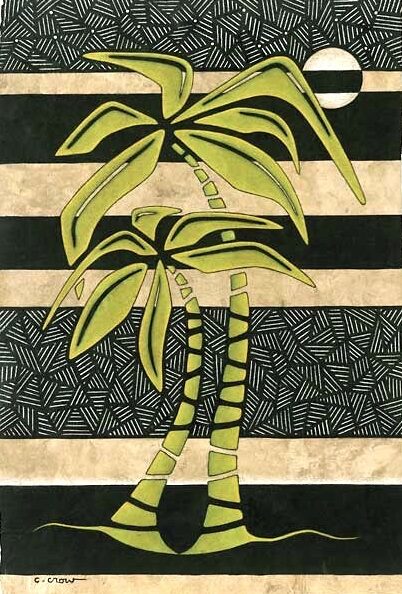 Wasabi Palms by Artist Carla Crow