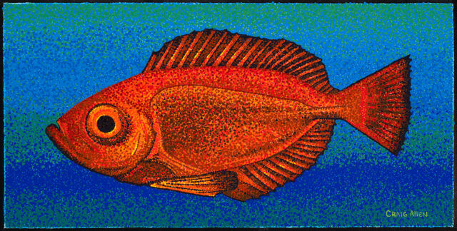 Aweoweo - Big Eye Fish by Artist Craig Allen Lawver