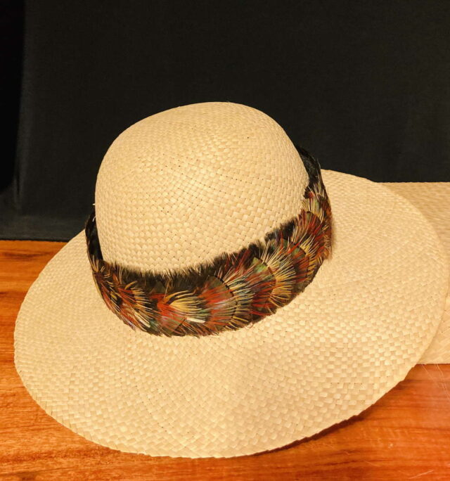 Multi Browns Feather Hatband by Maui Feather Artists
