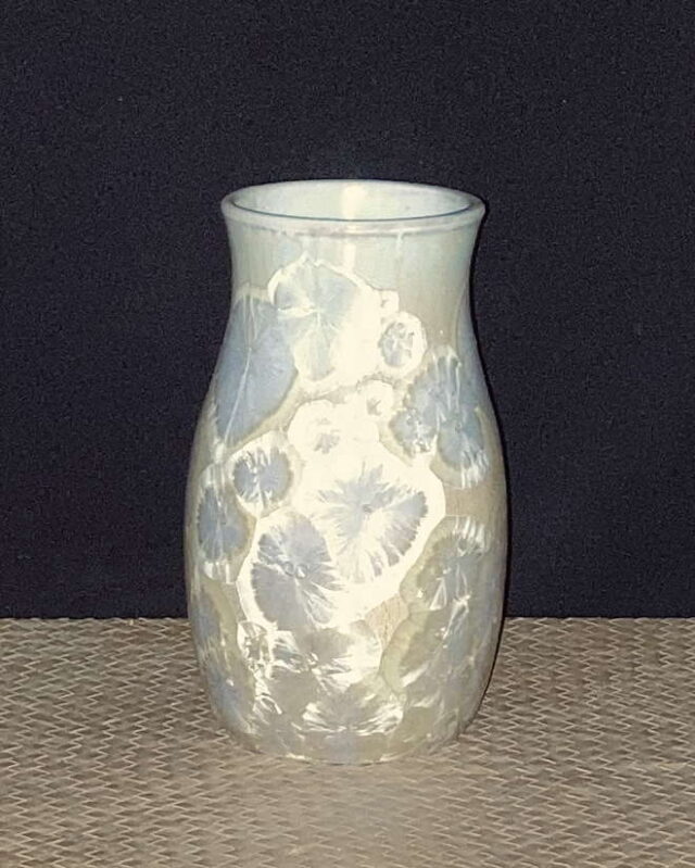 Crystalline Porcelain Cream Vase by Artist Robert Troost