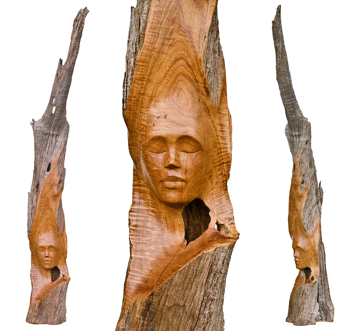 Po'omaika'iHandcarved Wood Sculpture by Dale Zarrella