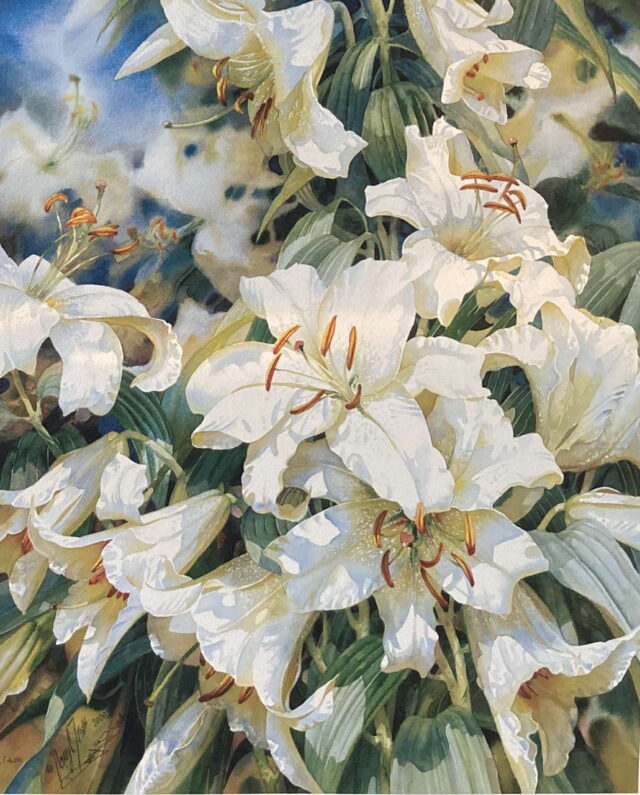 Bouquet Of Casa Blanca Limited Edition Giclees by Artist Darryl Trott