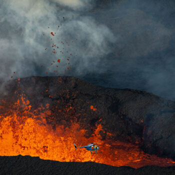 Event Horizon - Mauna Loa Eruption Aerial Photography by Cody Roberts